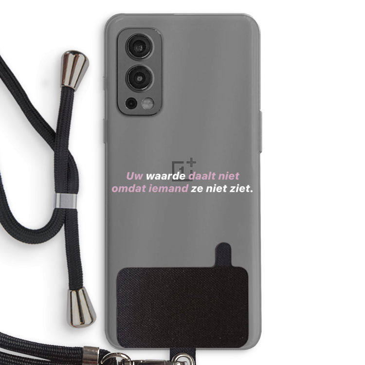 uw waarde daalt niet: OnePlus Nord 2 5G Transparant Hoesje met koord