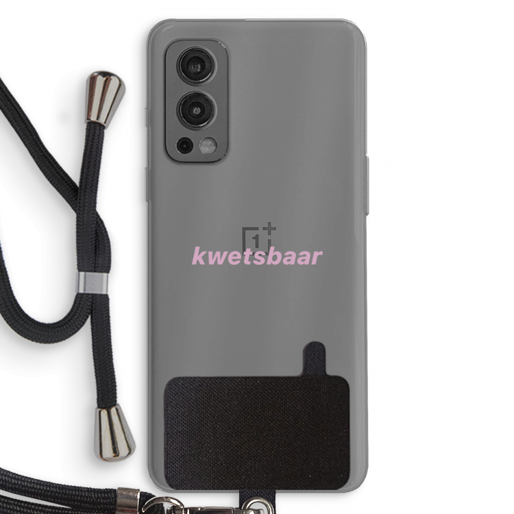 kwetsbaar: OnePlus Nord 2 5G Transparant Hoesje met koord