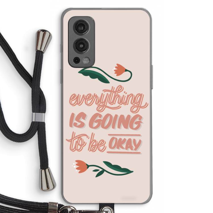 Optimistic flower girl: OnePlus Nord 2 5G Transparant Hoesje met koord