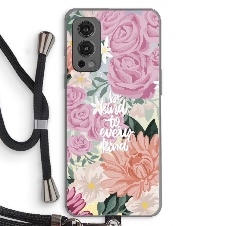 Kindness matters: OnePlus Nord 2 5G Transparant Hoesje met koord