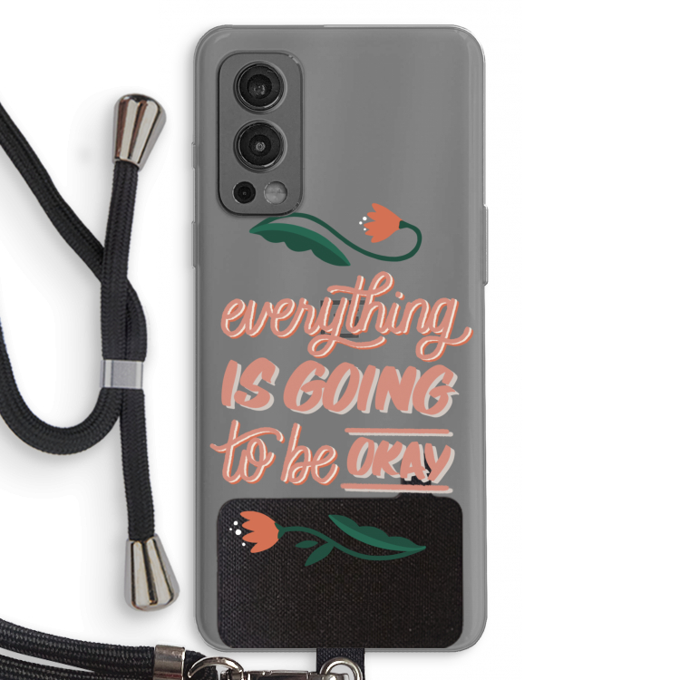 Optimistic flower girl: OnePlus Nord 2 5G Transparant Hoesje met koord