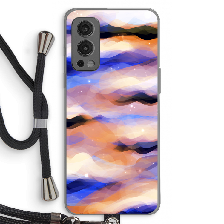 Donkere Wolken: OnePlus Nord 2 5G Transparant Hoesje met koord