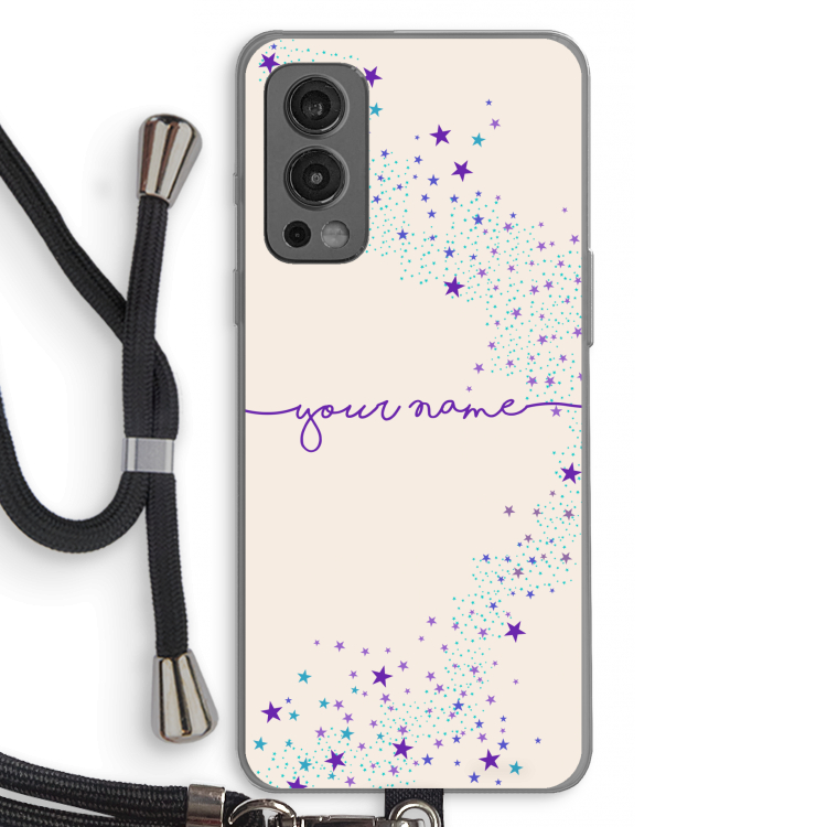 Sterren: OnePlus Nord 2 5G Transparant Hoesje met koord