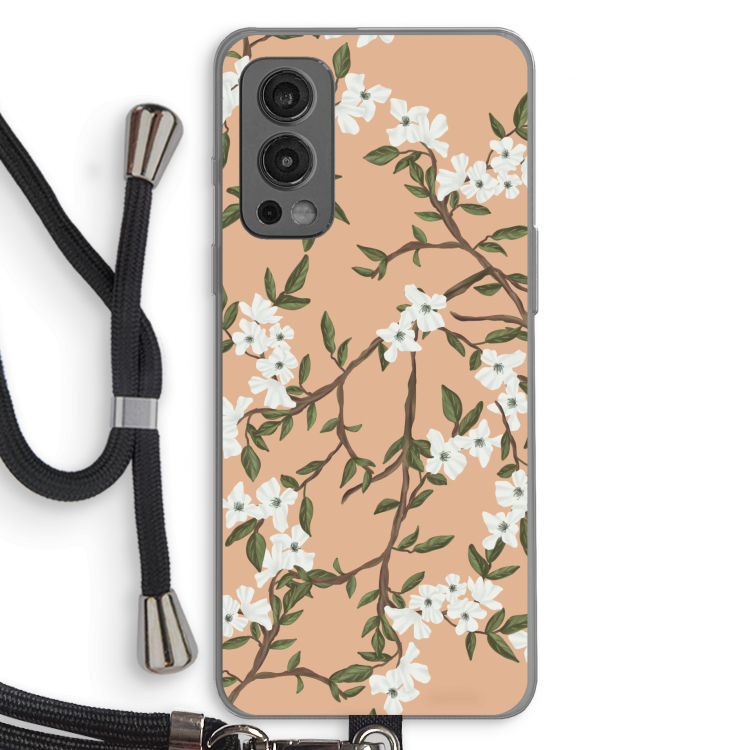 Blossoming spring: OnePlus Nord 2 5G Transparant Hoesje met koord