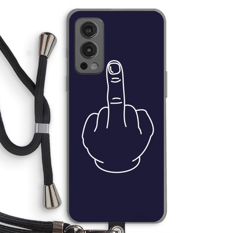 F**k U: OnePlus Nord 2 5G Transparant Hoesje met koord