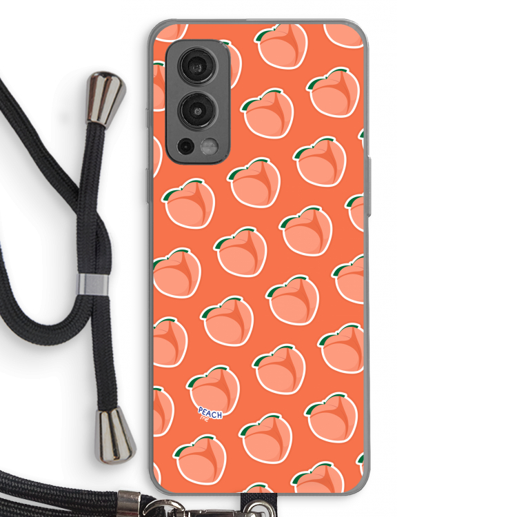 Just peachy: OnePlus Nord 2 5G Transparant Hoesje met koord