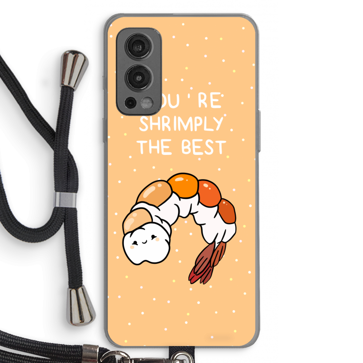 You're Shrimply The Best: OnePlus Nord 2 5G Transparant Hoesje met koord