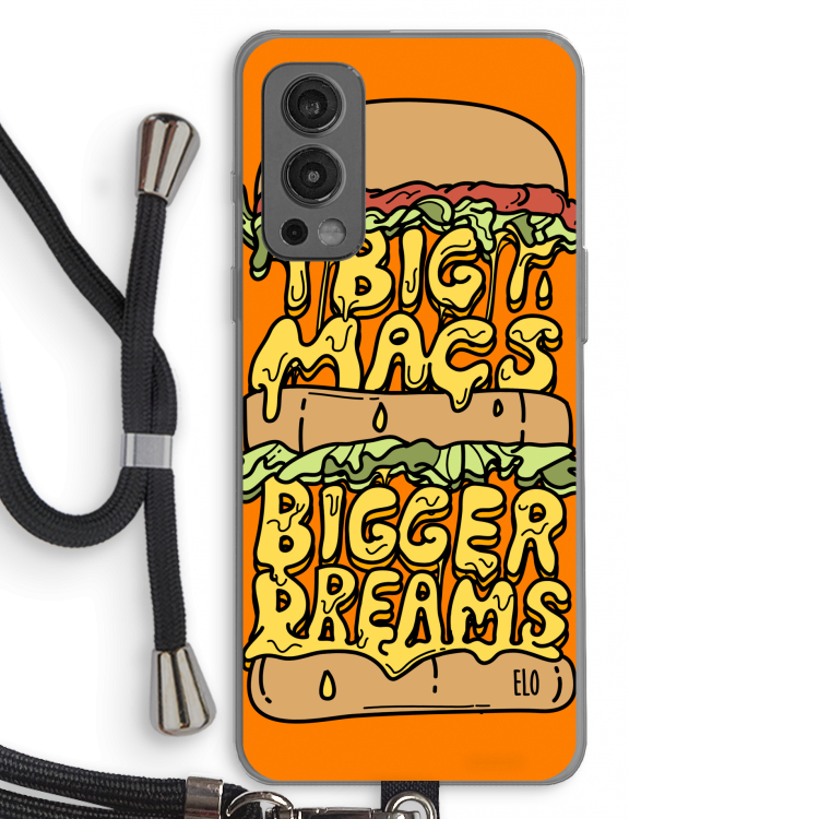 Big Macs Bigger Dreams: OnePlus Nord 2 5G Transparant Hoesje met koord