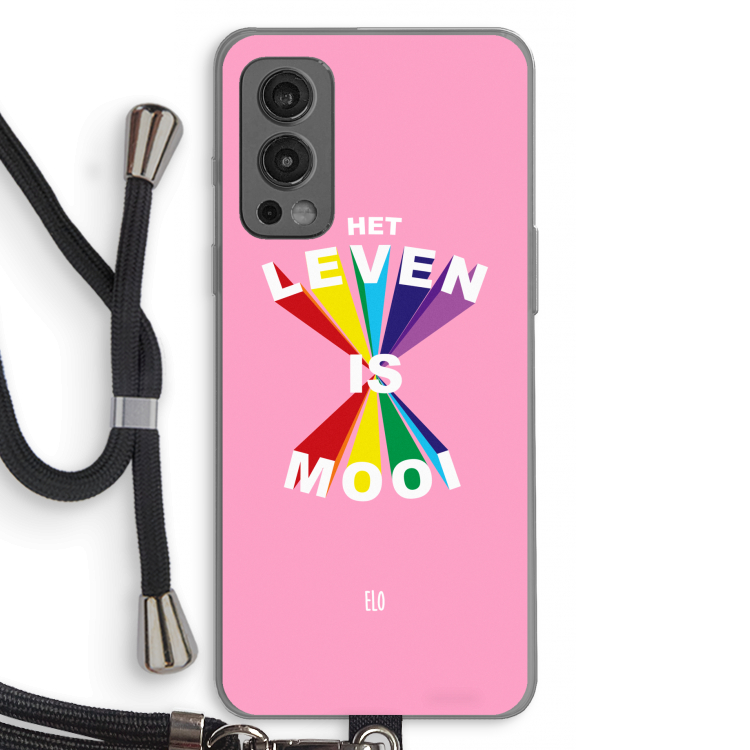 Het Leven Is Mooi: OnePlus Nord 2 5G Transparant Hoesje met koord