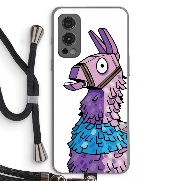 Lama: OnePlus Nord 2 5G Transparant Hoesje met koord
