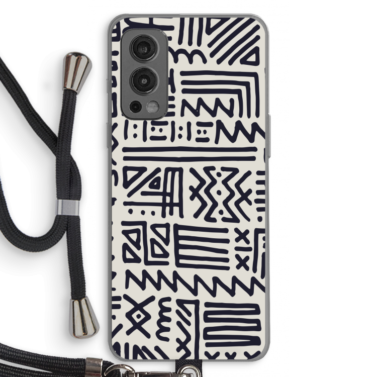 Marrakech print: OnePlus Nord 2 5G Transparant Hoesje met koord