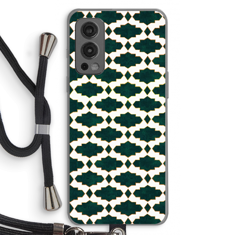 Moroccan tiles: OnePlus Nord 2 5G Transparant Hoesje met koord