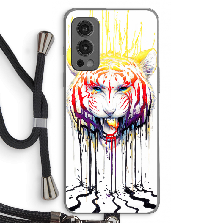 Fading: OnePlus Nord 2 5G Transparant Hoesje met koord
