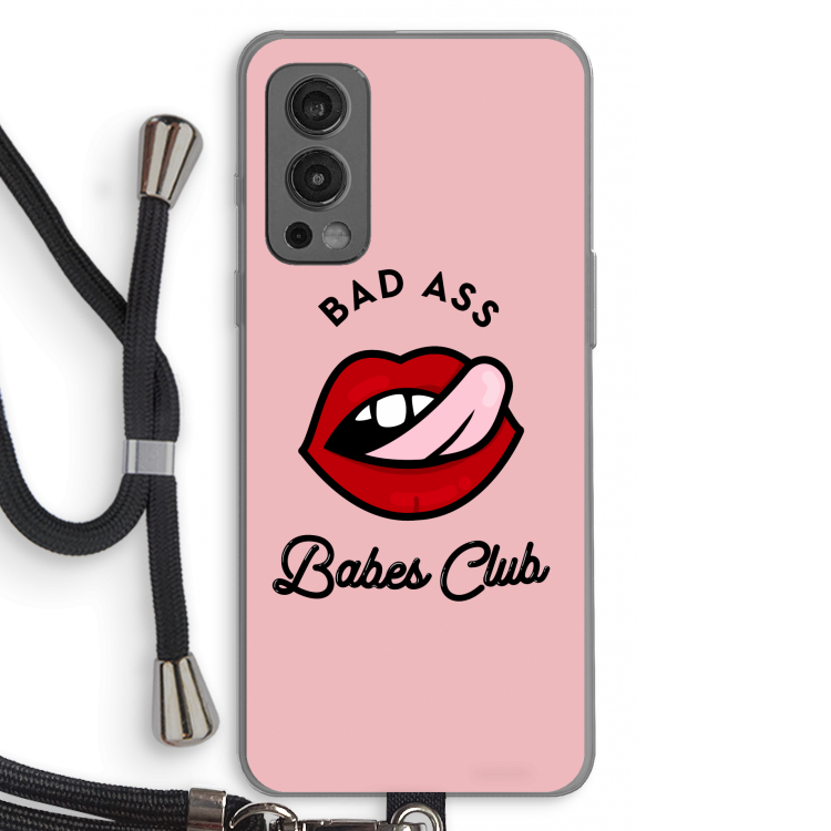 Badass Babes Club: OnePlus Nord 2 5G Transparant Hoesje met koord