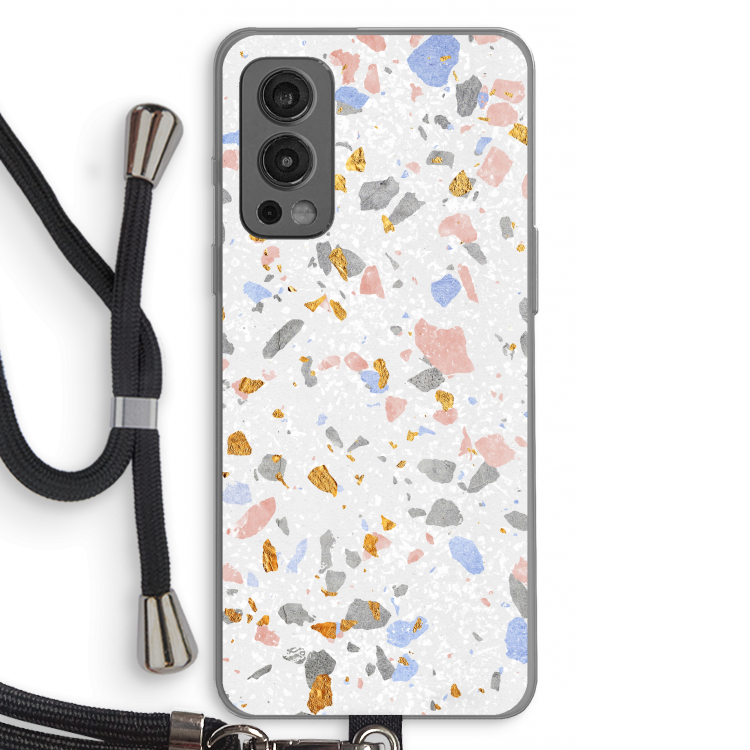 Terrazzo N°8: OnePlus Nord 2 5G Transparant Hoesje met koord