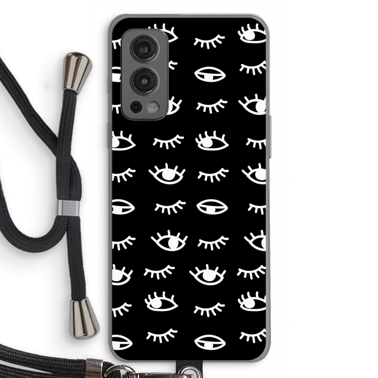 Eye pattern #3: OnePlus Nord 2 5G Transparant Hoesje met koord