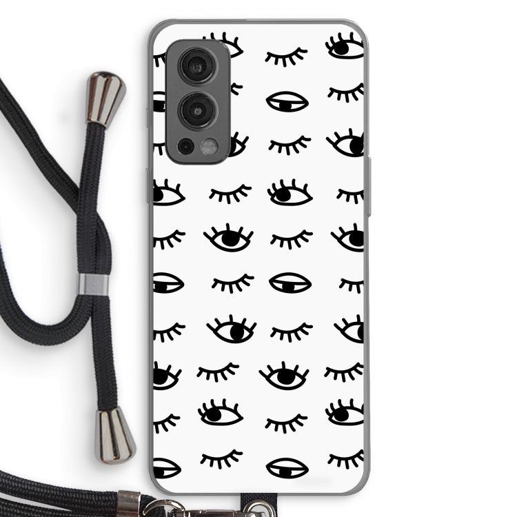 Eye pattern #2: OnePlus Nord 2 5G Transparant Hoesje met koord
