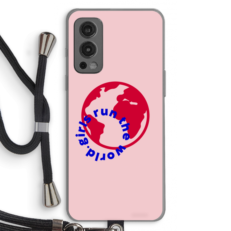 Run The World: OnePlus Nord 2 5G Transparant Hoesje met koord