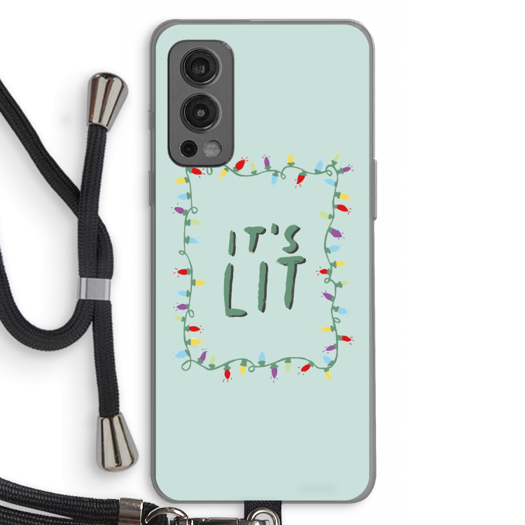 It's Lit: OnePlus Nord 2 5G Transparant Hoesje met koord