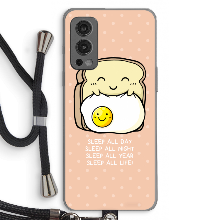 Sleep All Day: OnePlus Nord 2 5G Transparant Hoesje met koord