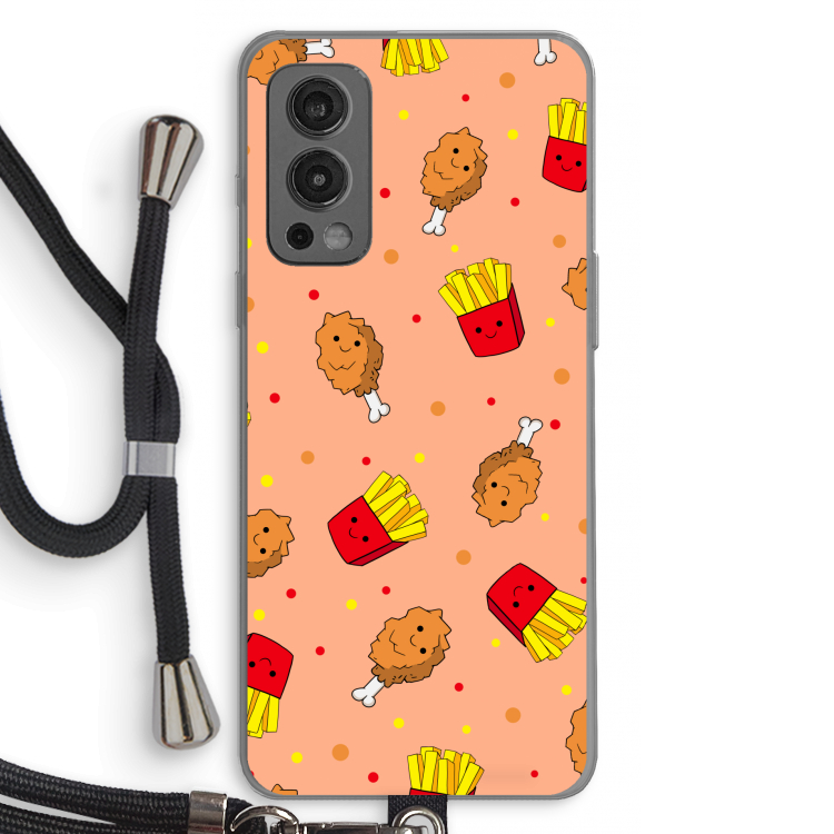 Chicken 'n Fries: OnePlus Nord 2 5G Transparant Hoesje met koord