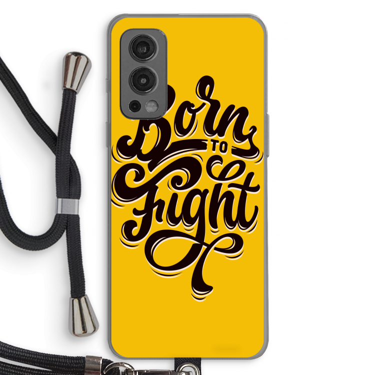 Born to Fight: OnePlus Nord 2 5G Transparant Hoesje met koord