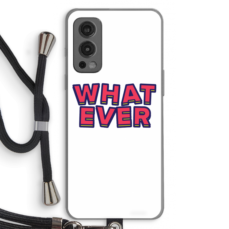Whatever: OnePlus Nord 2 5G Transparant Hoesje met koord