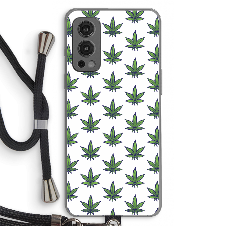 Weed: OnePlus Nord 2 5G Transparant Hoesje met koord