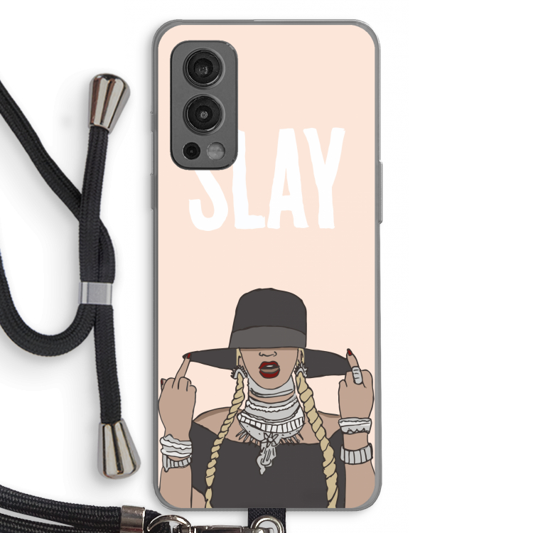 Slay All Day: OnePlus Nord 2 5G Transparant Hoesje met koord