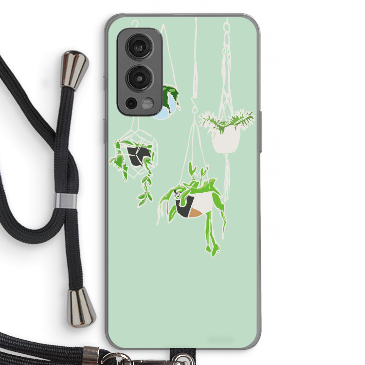 Hang In There: OnePlus Nord 2 5G Transparant Hoesje met koord