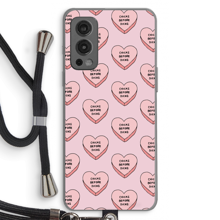 Chicks before dicks: OnePlus Nord 2 5G Transparant Hoesje met koord