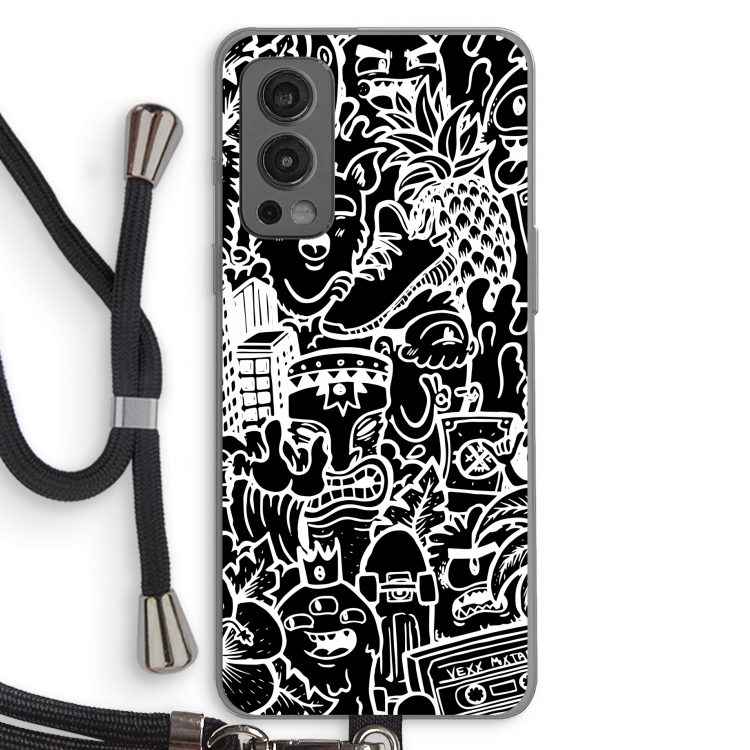 Vexx Black Mixtape: OnePlus Nord 2 5G Transparant Hoesje met koord