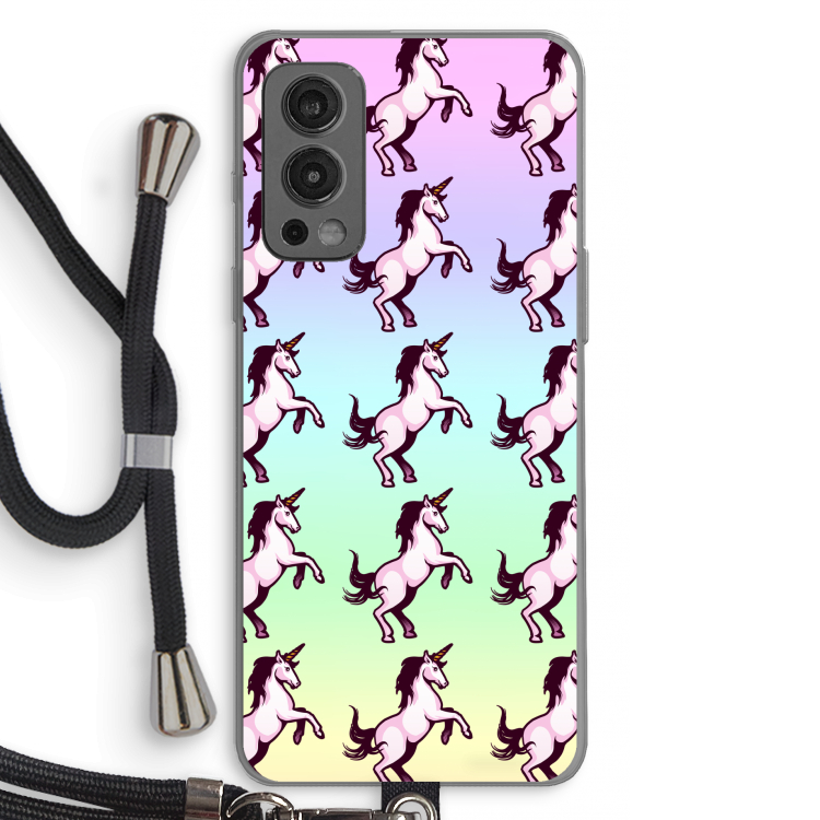 Musketon Unicorn: OnePlus Nord 2 5G Transparant Hoesje met koord
