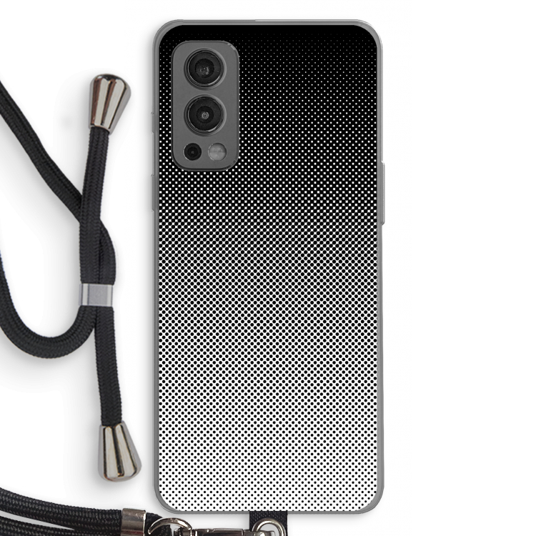 Musketon Halftone: OnePlus Nord 2 5G Transparant Hoesje met koord