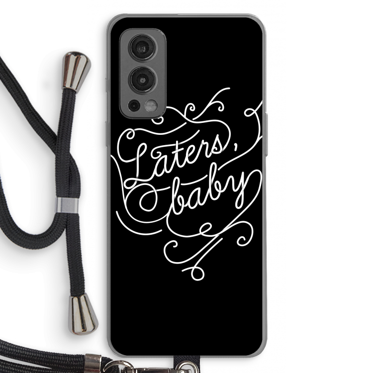 Laters, baby: OnePlus Nord 2 5G Transparant Hoesje met koord