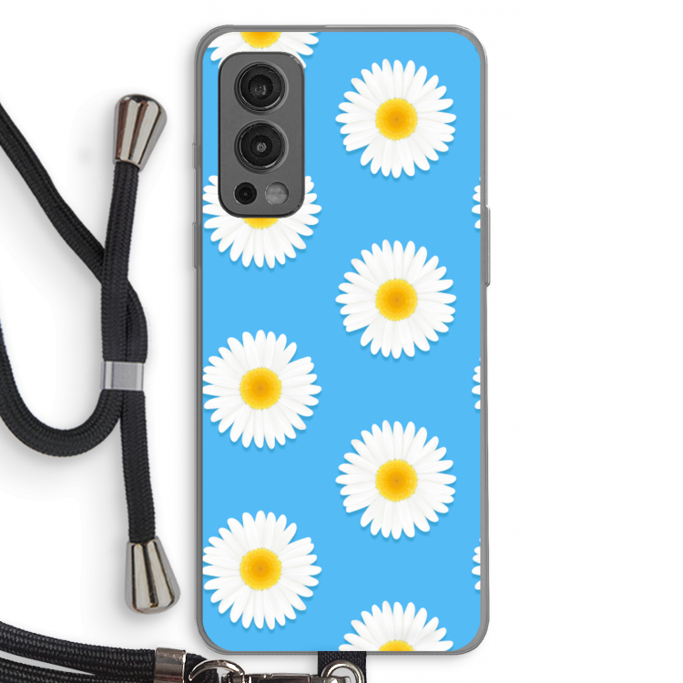 Margrietjes: OnePlus Nord 2 5G Transparant Hoesje met koord