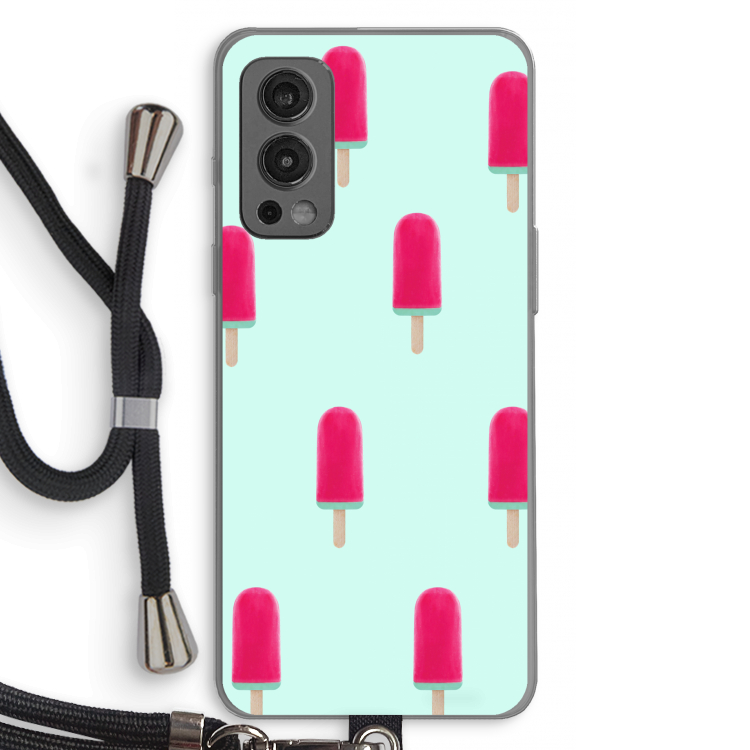 Waterijsje: OnePlus Nord 2 5G Transparant Hoesje met koord