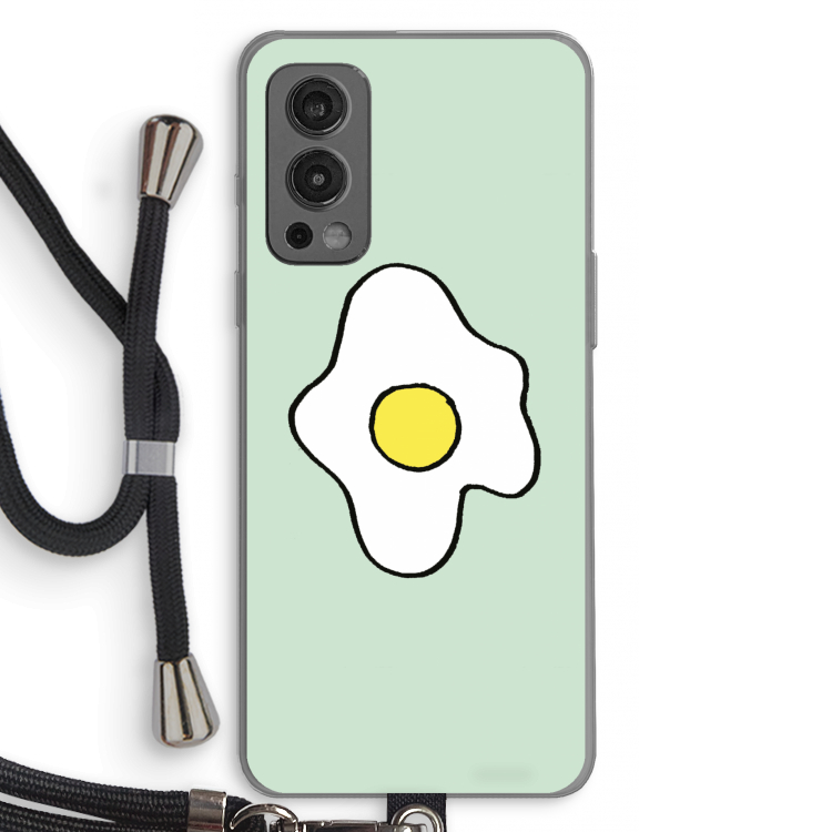 Spiegelei: OnePlus Nord 2 5G Transparant Hoesje met koord