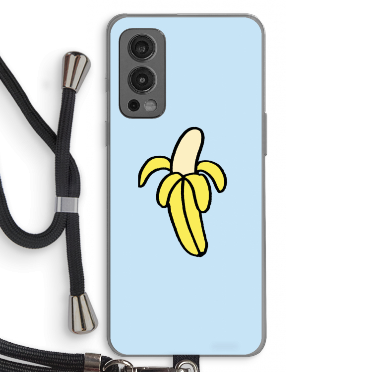 Banana: OnePlus Nord 2 5G Transparant Hoesje met koord