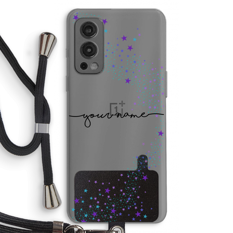 Sterren: OnePlus Nord 2 5G Transparant Hoesje met koord