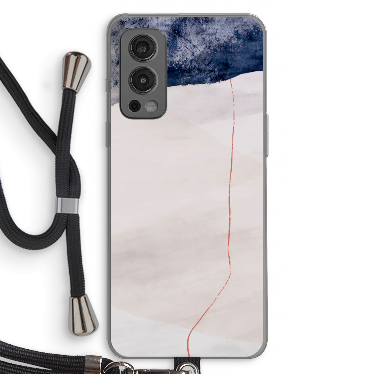 Stone White: OnePlus Nord 2 5G Transparant Hoesje met koord