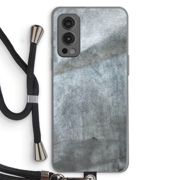 Grey Stone: OnePlus Nord 2 5G Transparant Hoesje met koord