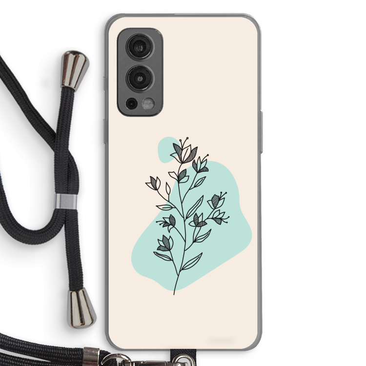 Violets are blue: OnePlus Nord 2 5G Transparant Hoesje met koord