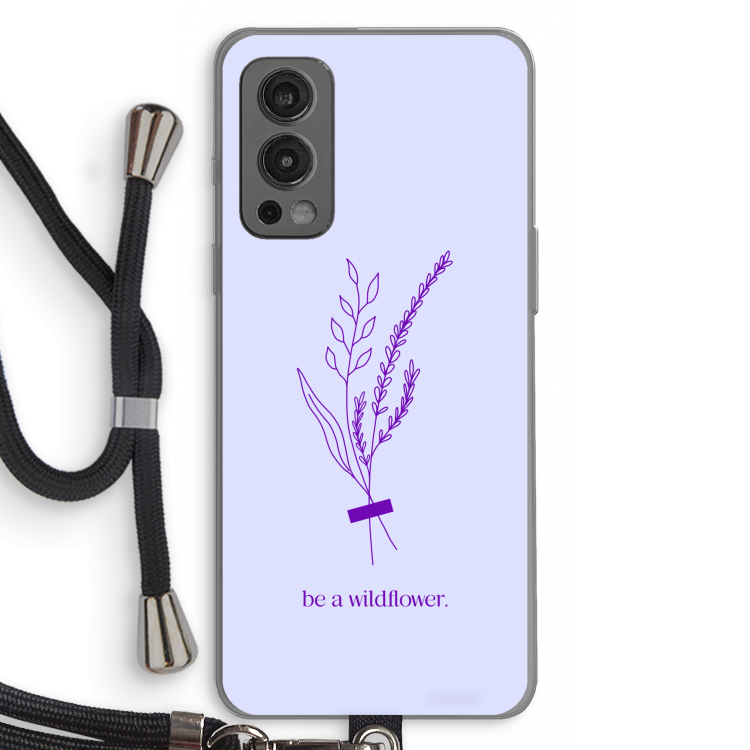 Be a wildflower: OnePlus Nord 2 5G Transparant Hoesje met koord