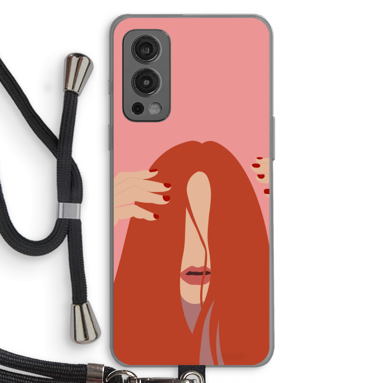 Woke up like this: OnePlus Nord 2 5G Transparant Hoesje met koord