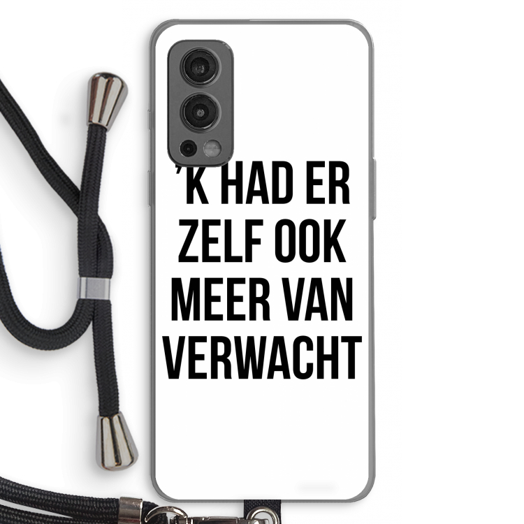 Meer verwacht: OnePlus Nord 2 5G Transparant Hoesje met koord