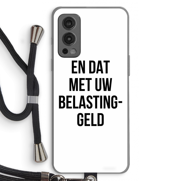 Belastinggeld: OnePlus Nord 2 5G Transparant Hoesje met koord