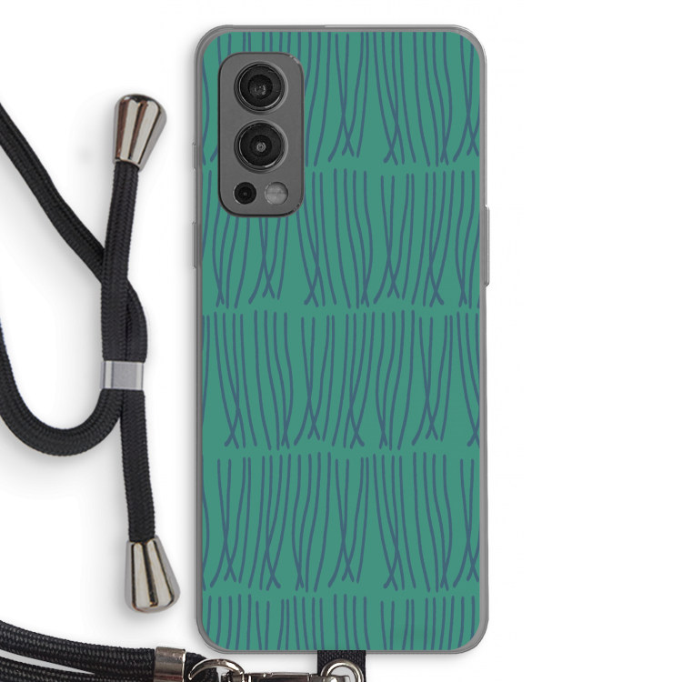 Swirls: OnePlus Nord 2 5G Transparant Hoesje met koord
