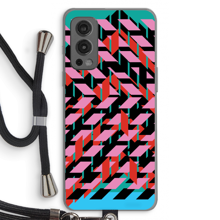 Skew Blush 2: OnePlus Nord 2 5G Transparant Hoesje met koord
