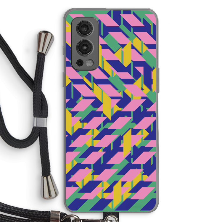 Skew Blush 1: OnePlus Nord 2 5G Transparant Hoesje met koord